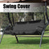 3 Seats Swing Chair Hammock Seat Cushion Cover, 59.1x19.7x3.9 inch Garden Courtyard Outdoor Waterproof Polyester Taffeta Swing Seat Cover (Black)...