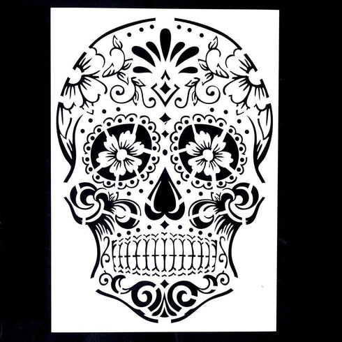 DIY Decorative Stencil Template for Painting on Walls Furniture Crafts (Skull4)...