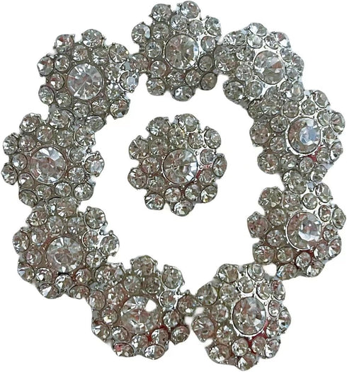 10PCS Metal Button Rhinestone Crystal Button Accessory ButtonsSet for Coat? Sewing Crafting, Replacement, Handmade Crafts?15mm&20mm)...
