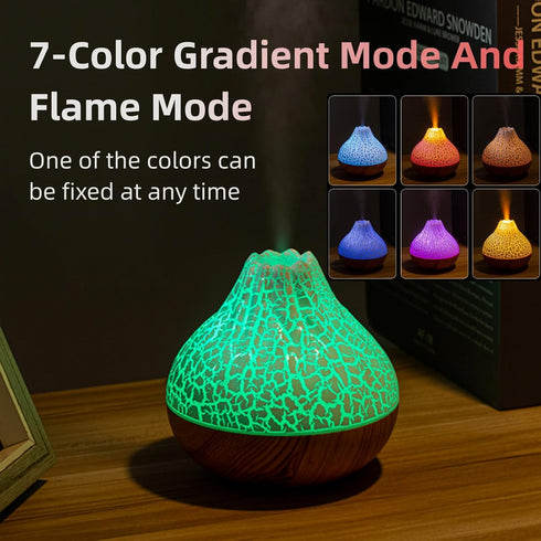 Mini Colorful Cool Humidifier, Volcano Shape Humidifier,USB Personal Desktop Humidifier Volcano Spray Mode, 7 Colors,Super Quiet for Office Room, ...