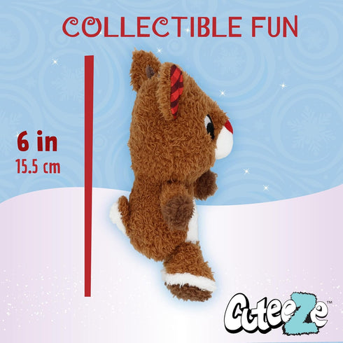 KIDS PREFERRED Rudolph The Red Nose Reindeer Cuteeze Stuffed Animal Plush Toy for Baby and Toddler Boys and Girls - 6 Inches...