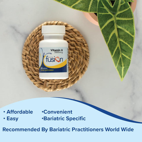 Bariatric Fusion Vitamin A, 3000 mcg of Retinyl Palmitate, Post Bariatric Surgery Supplement, 60 Count...