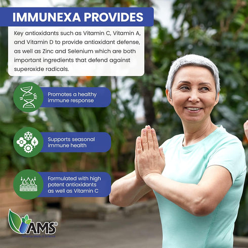 America Medic & Science Immunexa 7 in 1 Immune Support Booster (60 capsules) with Vitamin A, C, D, Zinc, Echinacea, Elderberry | Adults Immunity B...