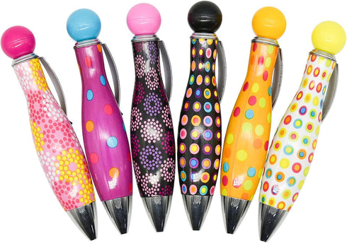 24PCS Mini Bowling Ball Pens Big Fat Pens For Tremor Parkinson Arthritis Hands Short Heavy Pen Ballpoint Pen For Parkinson School Office Party Act...