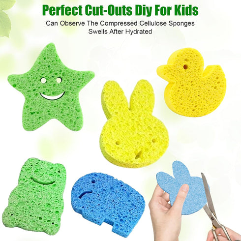 Sponges Kitchen, 12PCS Dish Sponge, Premium Kitchen Sponges, Non-Scratch Scrub Sponges for Washing Dishes, Multipurpose Cellulose Sponges for Clea...