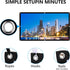 Projector Screen 100 inch, 4K Movie Projector Screen 16:9 HD Foldable and Portable Anti-Crease Indoor Outdoor Double Sided Video Projector Screen ...