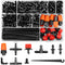 Drip Irrigation Fittings Kit for 1/4" Tubing, 240 Pcs Drip Line Connectors for Drip Systems - Nozzles, Micro Drips, Single barbs, 4 Way Connectors...