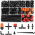 Drip Irrigation Fittings Kit for 1/4" Tubing, 240 Pcs Drip Line Connectors for Drip Systems - Nozzles, Micro Drips, Single barbs, 4 Way Connectors...