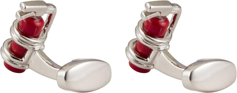 Knighthood Men's Red Fire Extinguisher Shape Cufflinks Red Shirt Cuff Links Business, Wedding Gifts with Gift Box...