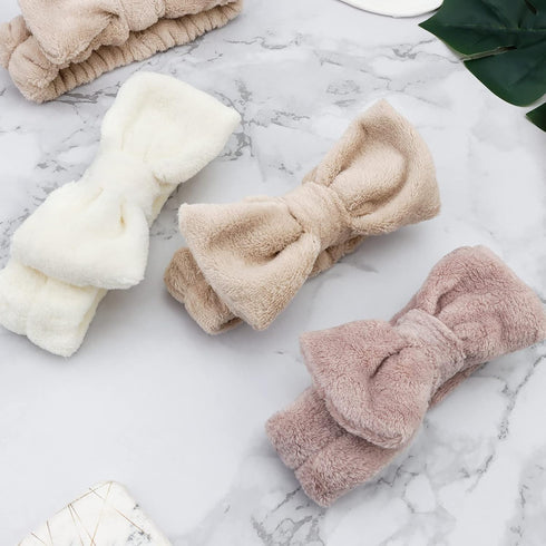 WHAVEL 6 Pack Spa Headband Makeup Headband for Washing Face, Skincare Headbands Face Wash Headband Microfiber Bow Headbands Facial Headband Fluffy...