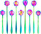 9 PCS Rainbow Flower Spoon Set, LEEFONE 2 Different Size Stainless Steel Reusable Teaspoons Coffee Sugar Stirring Spoon Dessert Cake Spoons Tea Sc...