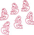 Mermaid Shaped Paper Clips Great for Paper Clip Collectors or Office Gift - Comes in Round Tin with Lid and Gift Box (100 Count Pink)...