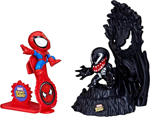 Marvel Stunt Squad Spider-Man vs. Venom Playset, 1.5-Inch Super Hero Action Figures, Marvel Toys for Kids Ages 4 and Up...