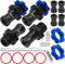 ShareGoo Metal +10mm Extended 17mm Splined Wheel Hex Hub Adapter Compatible with 1/10 Slash 2WD 4X4 Rustler Stampede Bandit 2WD 4X4 RC Car (Blue)...