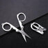 Silver Stainless Steel Folding Scissors Portable Mini Pocket Travel Scissors Embroidery Scissors Office School Supplies Craft Scissors For Student...