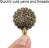 2 Pieces Yarn Cutter Pendants Antique Gold Silver Metal Thread Cutter Pendant Round Shape Yarn Cutter Pendant for DIY Sewing Tools (Antique Gold, ...