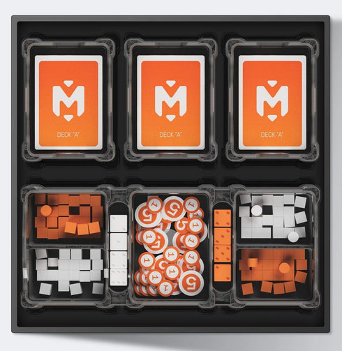 Token Two-Cell Box for Board Game Pieces, Meeples, Dice, Tokens (5 Modular Trays with a Transparent Removable lid)...