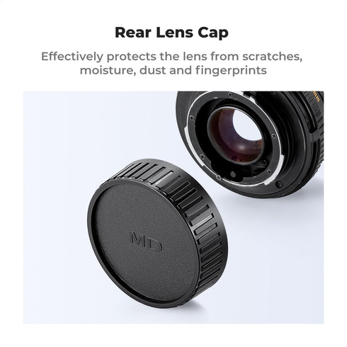 K&F Concept MD Mount Rear Lens Cap & Body Cap Cover & Hot Shoe Cover Kit for for Minolta MD Mount Camera Lense SR-2 SR-7 SR-T 101 XK XM X-1 XE-5 X...