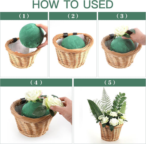 SUPVOX 2pcs Wet Floral Foam Sphere Flower Foam Balls for Garden Wedding Decoration...