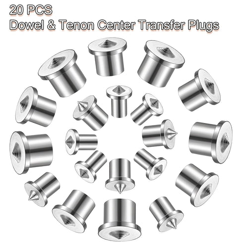 Dowel and Tenon Center Transfer Plugs Doweling Centering Pins Transfer Plugs Drill Hole Tool for Woodworking Tool Accessories (20 Pieces,1/4 5/16 ...