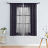 Treatmentex Black Pom Pom Sheer Curtains for Bedroom 63" Linen Texture Decorative Voile Draperies Chic Solid Sheer Curtain Panels for Living Room ...