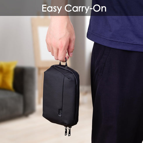 DDgro Travel Organizer Electronics Mini Pouch, Small Accessories Case for Cable/Charger & Cords/Tech Essentials (Black-Mini)...