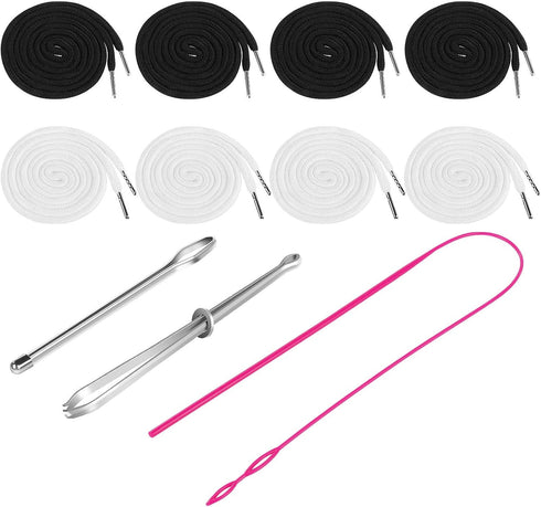 MiniRed 8PCS Drawstring Cord, Replacement Drawstring for Sweatpants, 57 Inch Drawstrings Replacement with Easy Threaders, Draw Strings for Shorts ...