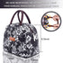 BALORAY Lunch Bag for Women Men Insulated Lunch Box for Adult Reusable Lunch Tote Bag for Work, Picnic or Travel (White Flower)...