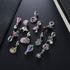 12pcs Mixed Silver Plated Colorful Enamel Alloy Beads Dangle Charms Fits for European Snake Chain Bracelet Necklace DIY Jewelry Making Supplies...
