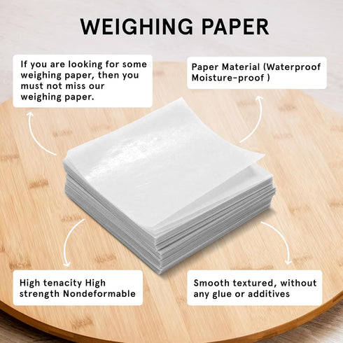 6x6 Cellulose Weighing Paper 500 Pcs| Non-Stick Non-Absorbent Nitrogen-Free Gloss Paper Sheets for Scale Measurement Samples Transfer Laboratory S...