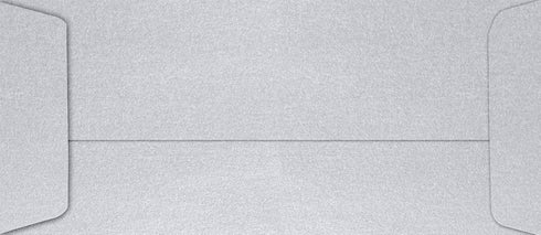 LUXPaper #10 Policy Business Envelopes | Peel & Press | 4 1/8" x 9 1/2" | Silver Metallic | 80lb. Text | 50 Qty...