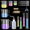 4PCS Plastic Graduated Cylinders Set 10ml 25ml 50ml 100ml, 5PCS Plastic Beakers Set 50ml 100ml 250ml 500ml 1000ml with 4PCS Pipettes,1PCS Plastic ...