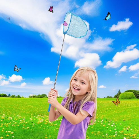 6 Pack Telescopic Insect Catching Nets,Butterfly Nets,Fishing Nets,Nature Exploration Toys for Kids Outdoor Playing...