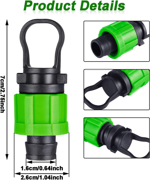 12 Pcs Drip Irrigation Tubing End Cap 1/2 Inch Universal Tubing End Cap Plug Drip Irrigation Coupling Drip Irrigation End Cap Fitting All Brands 1...