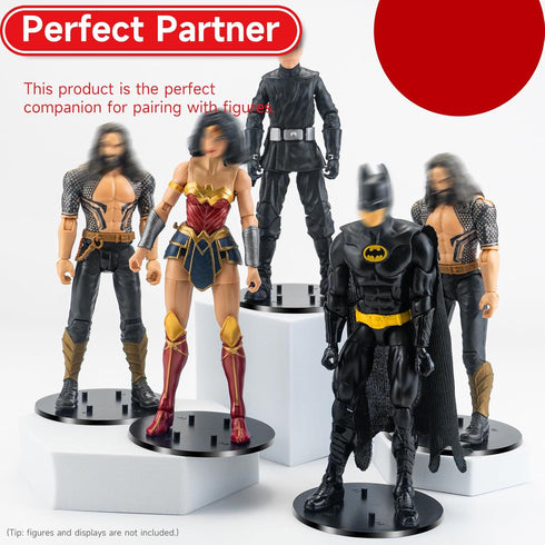 28 Pieces Multi-PEG 6 inch Action Figure Stands, Upgrade Version Round Display Stand Base Compatible with 1/12 Scale Star Wars Black Series Figure...