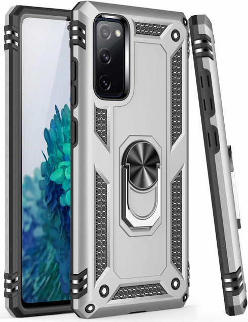 LUMARKE for Galaxy S20 FE Case with Screen Protector,Pass 16ft. Drop Tested Military Grade Protective Phone Cover with Magnetic Ring Kickstand Com...