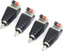 Poyiccot Speaker Wire to RCA Adapter Converter, RCA to Speaker Wire Adapter Subwoofer Phono Male to AV 2 Screw Terminal Video Audio Spring Press T...