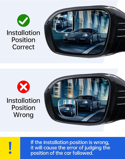 Blind Spot Mirrors, HD Glass Blindspot Rearview Mirrors, Adjustable for SUV Cars Trucks - Pack of 2...