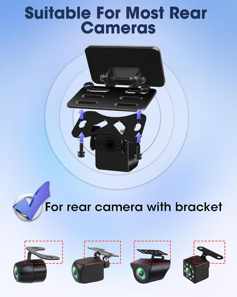 ?Durable New Metal Material? Rear Camera Holder Dash Cam Mirror Rear Camera Mount Backup Camera Bracket Car Rear Camera Rear Window Holder Reverse...