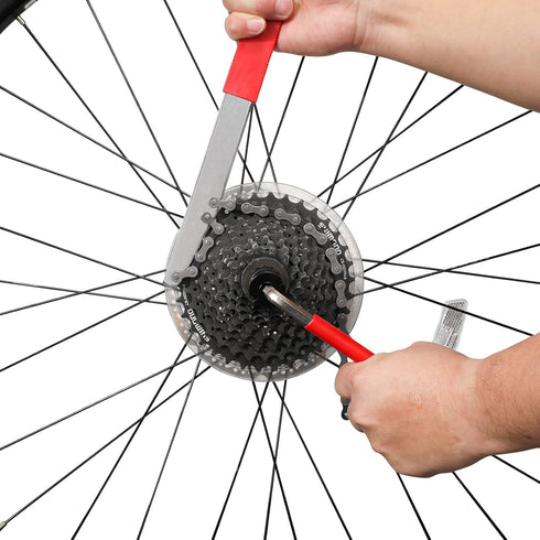 Oumers Bike Cassette Removal Tool with Chain Whip and Chain Wrench Bicycle Sprocket Removal Tools Bike Crank Removel, Bicycle Cassette Lock Ring R...