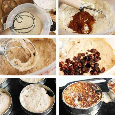 Danish Dough Whisk - 13" Dutch Whisk with Stainless Steel Ring - Danish Whisk for Bread, Pastry or Pizza Dough - Baking Tool Alternative to a Blen...