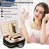 RAINSMORE Travel Makeup Bag Large Capacity Cosmetic Bag Waterproof Makeup Organizer Bag Wide Open Makeup Pouch with Handle Toiletry Bag Make Up Ba...