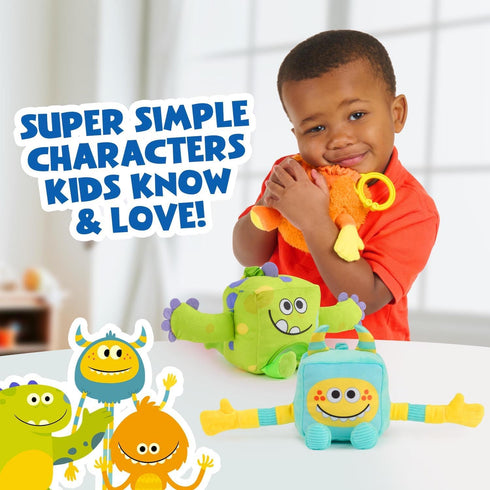 Super Simple WowWee Sensory Plush Monsters Hugo (Green) with 5+ Sensory Features (Ages 0+)...