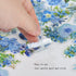 EAMOTOL Vintage Aesthetic Floral Journals Stickers - 100PCS PET Transparent Blue Flowers Plant Materials Scrapbooking Supplies for Daily Planner B...