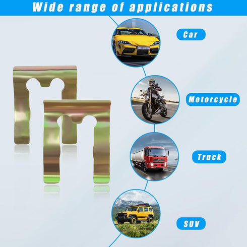 8 PCS Brake Line Clips Metal Brake Hose Retainer, U Shaped Metal Car Brake Hose Clips Replacement, Universal Vehicle Brake Hose Lock for Cars, Mot...