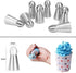 Russian Piping Tips 8 Pcs/Set, Messar Stainless Steel Russian Piping Ball Tips Frosting Icing Piping Nozzles Set Flower Cake Decorating Tips Kit f...