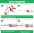 2 Pieces Goat Syringe with 4 Drench Nozzle Adjustable Dosage ,Reusable Drench Syringe for Sheep ,Dog,Goat,Pig, Cat Feeding Supplies(20ML)...