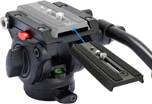 Universal Sliding Quick Release Plate Replacement Camera Mount with 1/4 Inch and 3/8 Inch Mounting Screws for Fluid Head?Length: 3.54 inches/9CM...