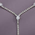 YERTTER Silver Sparkly Full Rhinestone Chain Choker Tassel Necklace Long Crystal Collar Necklace Luxury Diamond Statement Choker Necklace for Part...