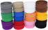 Filan 12 Colors 24 Yards Sew On Hook and Loop Tape Fastening Nylon Fabric Tape with Non-Adhesive for DIY Craft Interlocking Tape Sewing Fasteners ...